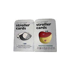 Wee Gallery Stroller Cards - I See Bugs & Fruits & Veggies New Lot of 2 Travel